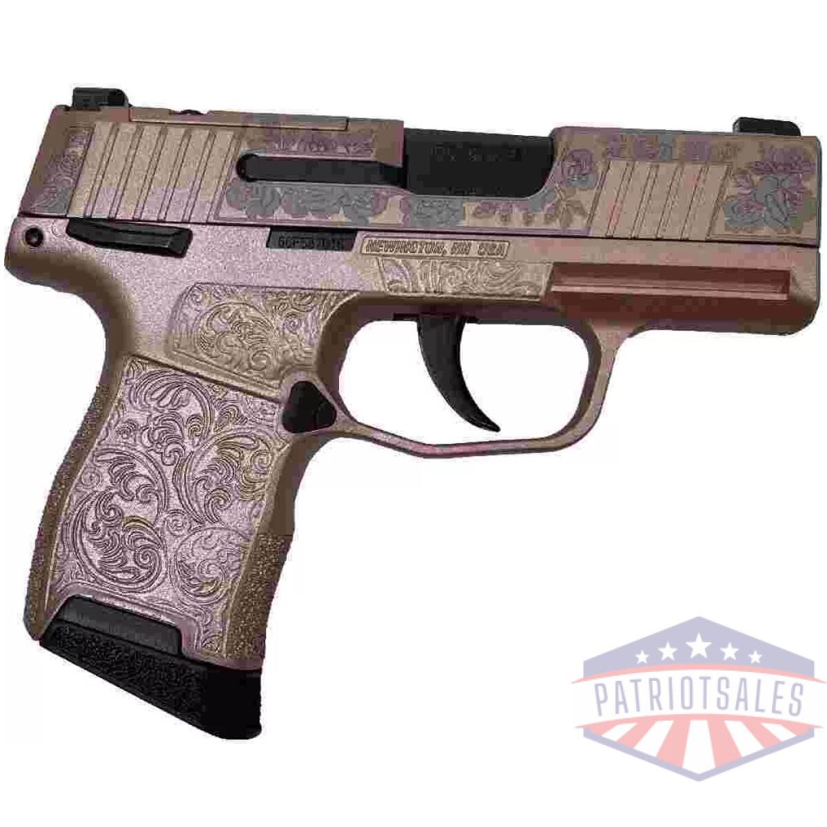 Sig sauer "gun & roses" p365 optic ready handgun 9mm luger 10rd magazines(2) 3. 1" barrel x-ray 3 sights manual safety - image 1
