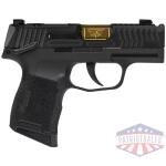 Sig Sauer P365 "Outlander Black" Handgun 9mm Luger 10rd Magazines(2) 3.1" Gold Barrel X-RAY 3 Sights Manual Safety