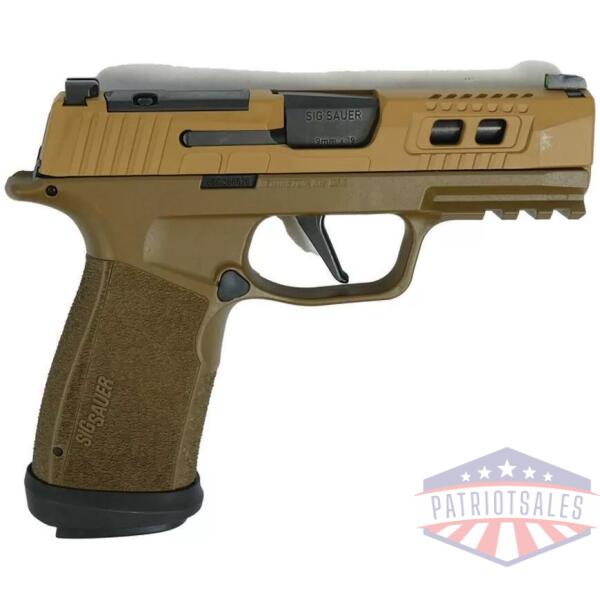 Sig Sauer P365 Two-Tone Brown XMACRO TACOPS Handgun 9mm Luger 17rd Magazines(4) 3.7" Barrel