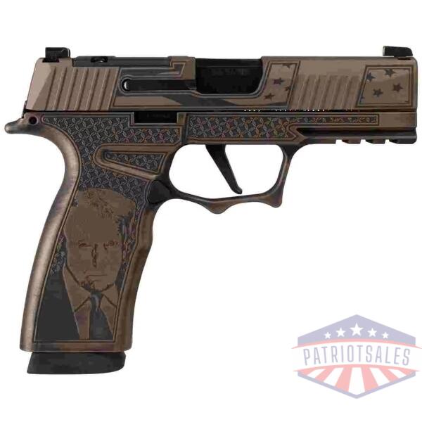 Sig Sauer P365 XMACRO TACOPS "Trump Fight" Handgun 9mm Luger 17rd Magazines(3) 3.7"