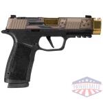 Sig Sauer P365 XMACRO TACOPS "Trump 47th" Slide Handgun 9mm Luger 17rd Magazines(4) 3.7" Gold Barrel/Compensator