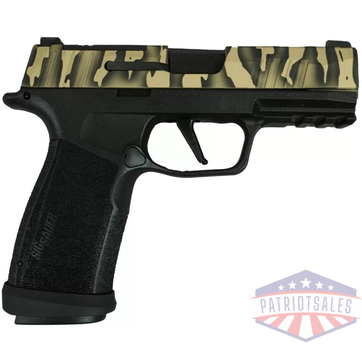 Sig sauer p365 "tiger striped" xmacro tacops handgun 9mm luger 17rd magazines(4) 3. 7" barrel - image 1
