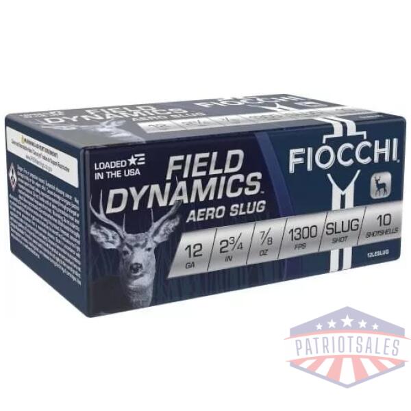 Fiocchi Aero Rifled Slug 12 ga 2 3/4" MAX 7/8 oz Slug  - 10/box