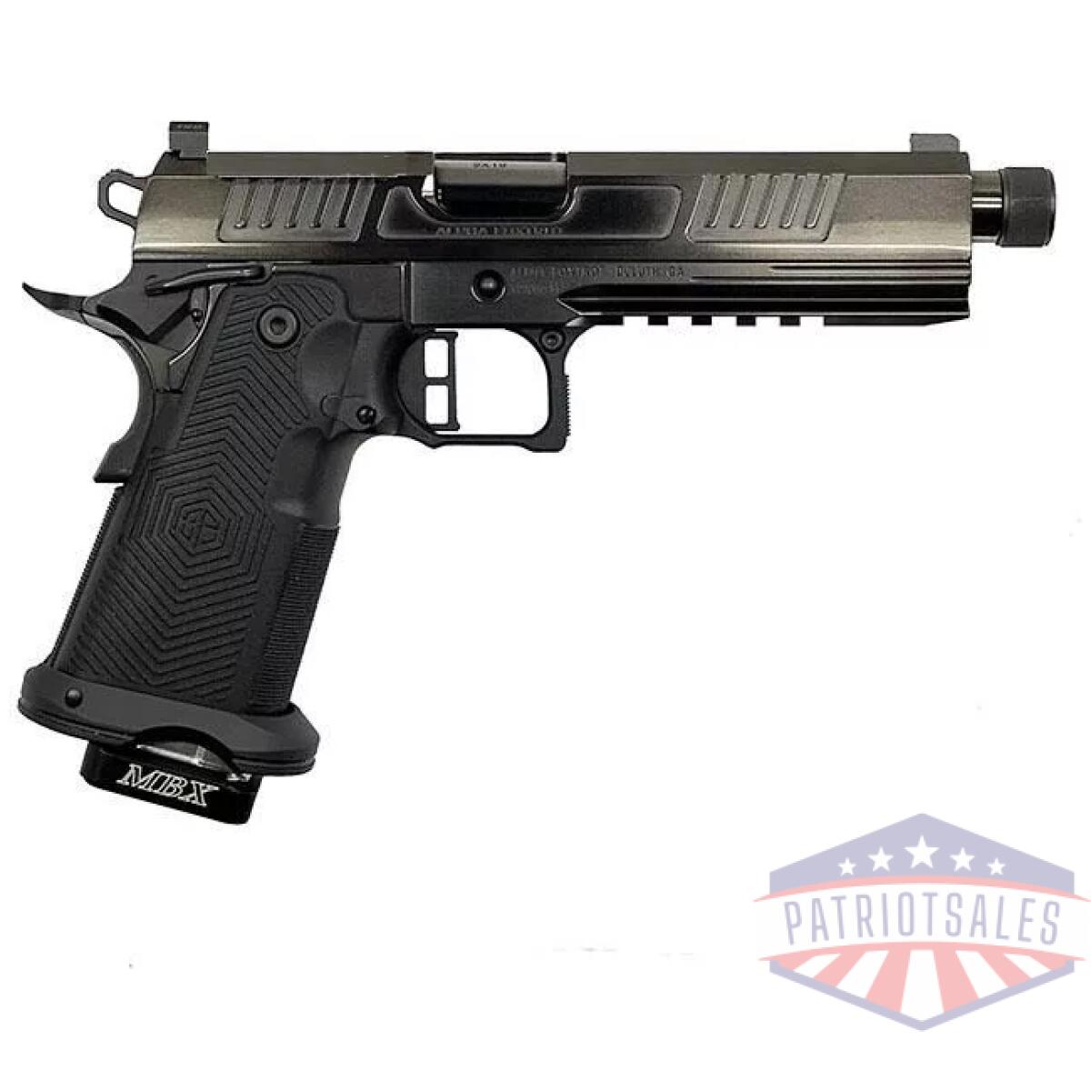 Alpha foxtrot af1911 romulus handgun 9mm luger 19rd magazine 5" threaded barrel black - image 1