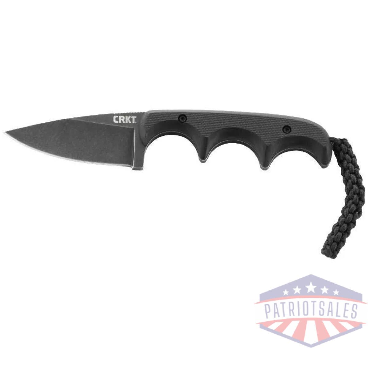 Crkt minimalist black fixed knife 2-1/8" drop point blade black - image 1