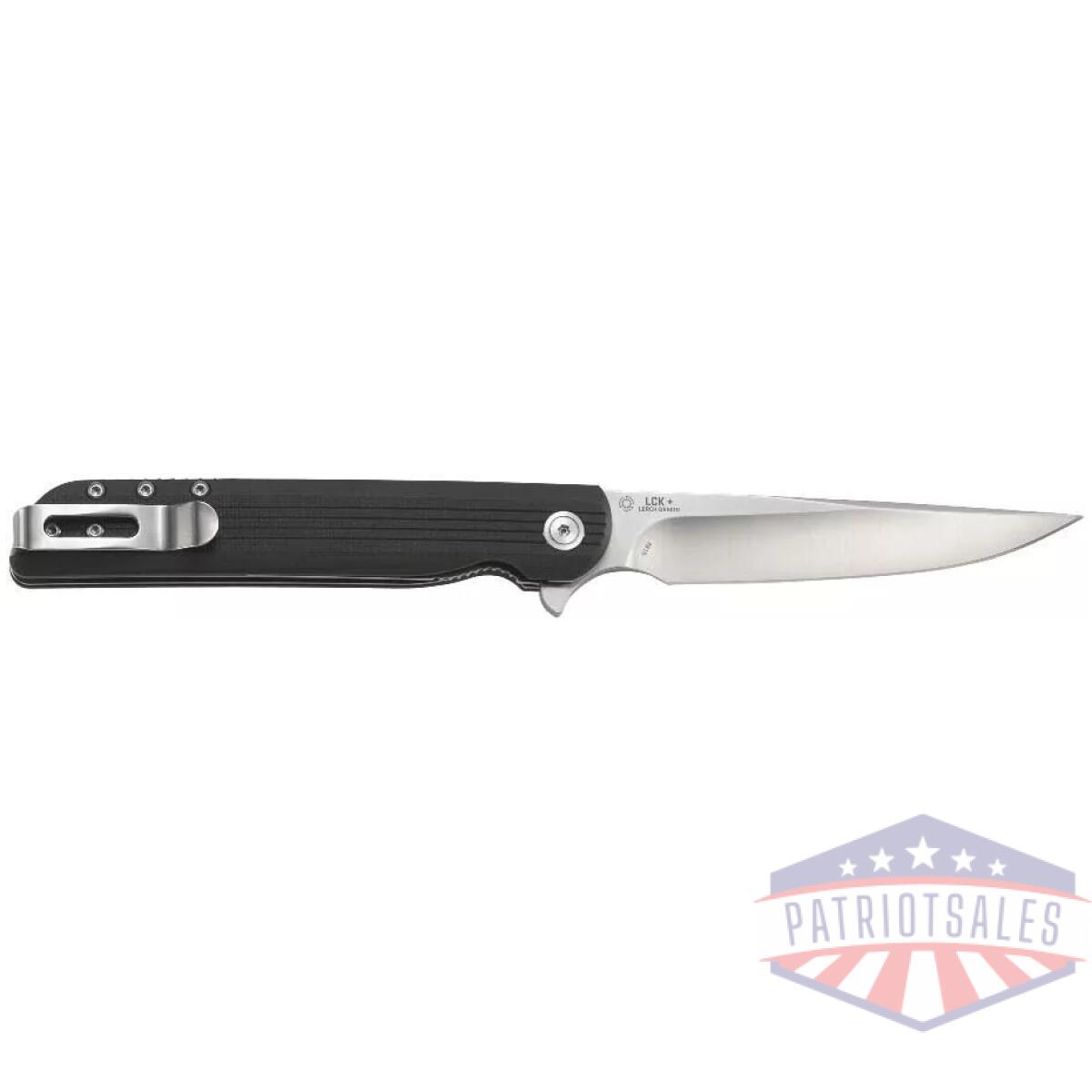 Crkt lck + large folding knife assisted opening 3 3/5" blade black - image 1