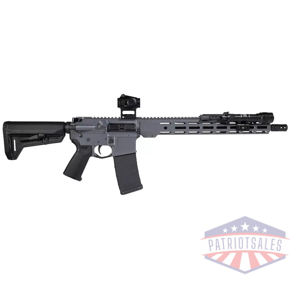 Shark coast tactical "grey knight" ar-15 rifle 5. 56mm 30rd magazine 16" barrel 15" handguard vortex crossfire & streamlight protac carrybag - image 1