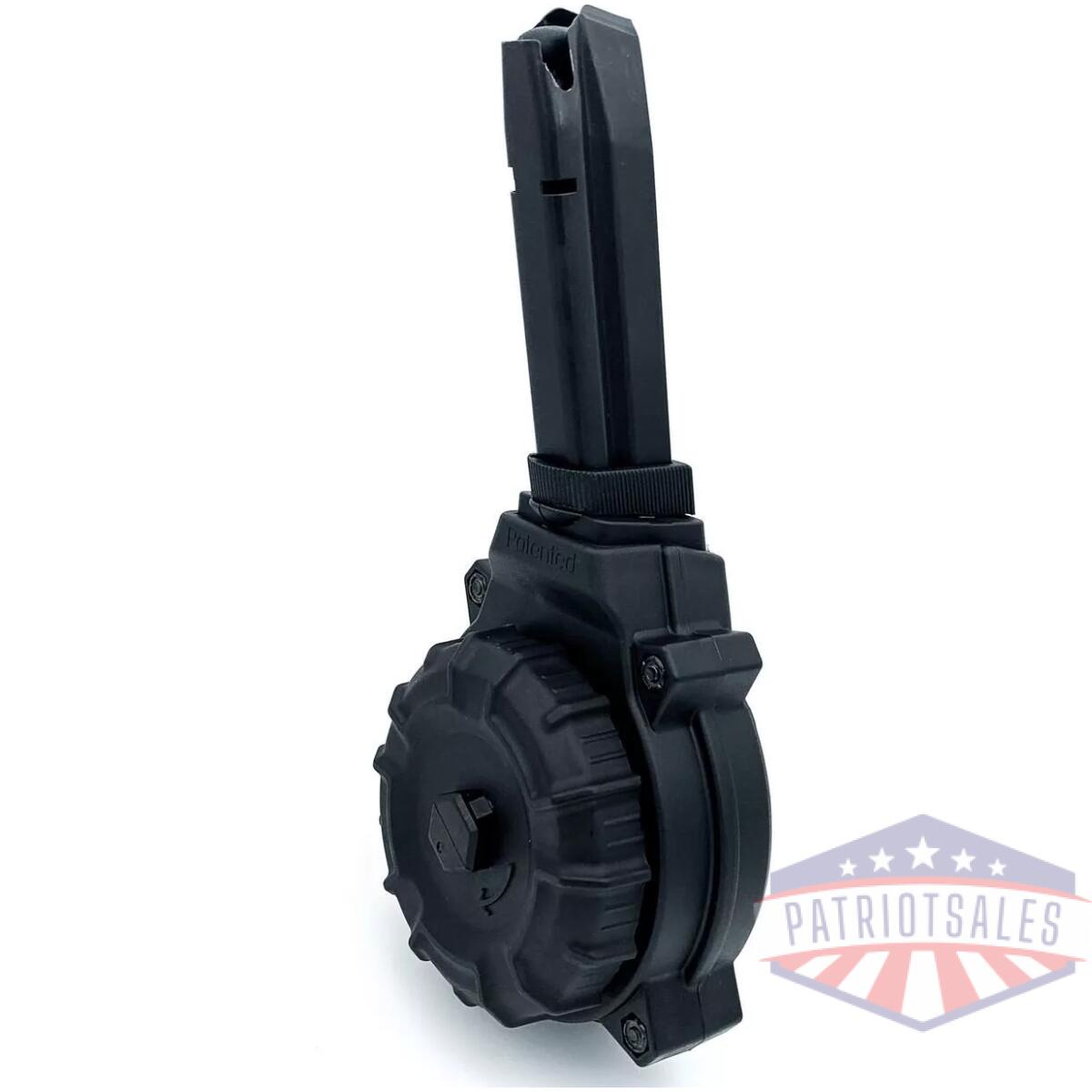 Promag browning hi-power 9mm handgun magazine black polymer 50/rd drum - image 1