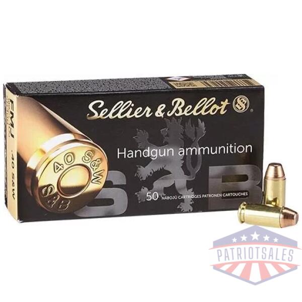 Sellier & Bellot Pistol & Revolver Ammo .40 S&W 180 gr FMJ 50/Box