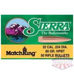 SIERRA BULLETS .22 CAL .224 - 80GR HPBT 50CT - Image 2