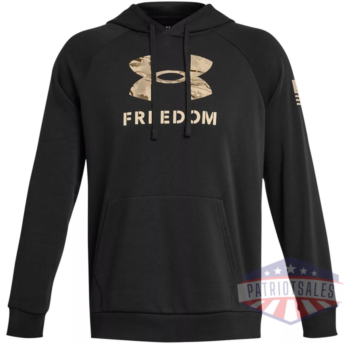 Ua freedom rival fleece big flag logo hoodie - image 1