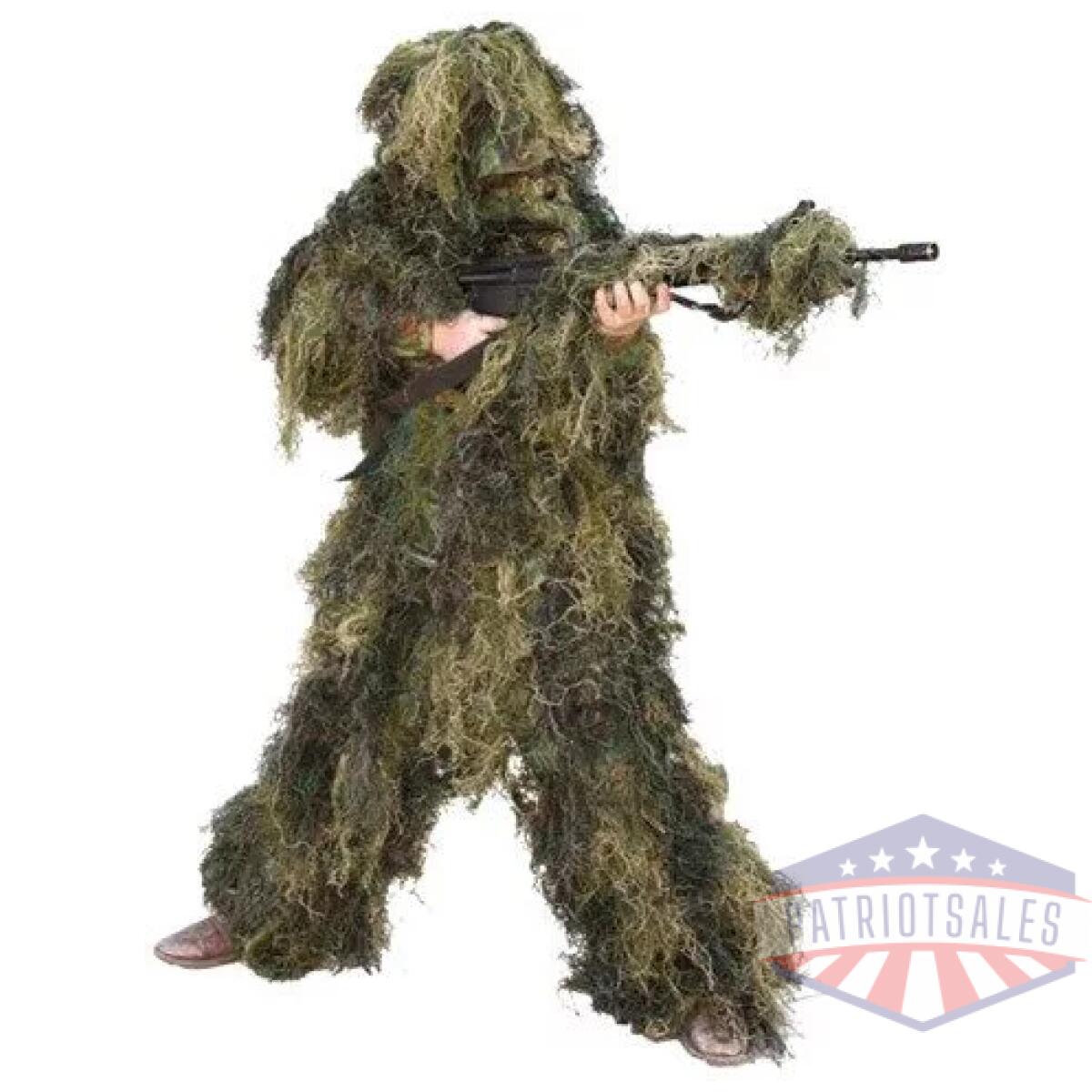 Red rock 5 piece ghillie suit - woodland youth large - image 1