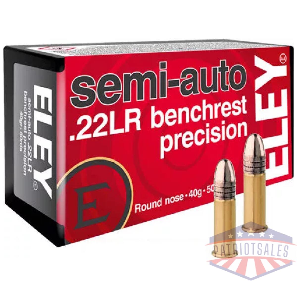 Eley precision 22lr 40gr semi - auto benchrest 50rd 100bx/cs - image 1