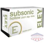 ELEY SUBSONIC 22LR 38GR HP - 50RD 100BX/CS