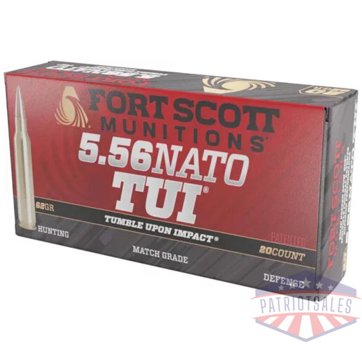 Fort scott 5. 56x45 62gr tui - solid copper 20rd 25bx/cs - image 1