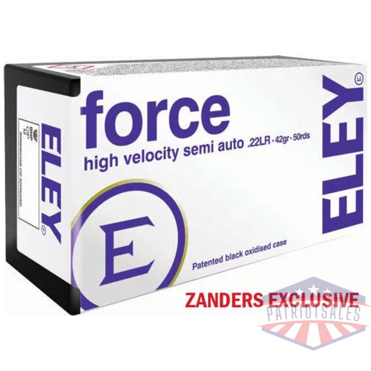 Eley force 22lr 42gr rn - 50rd 100bx/cs - image 1