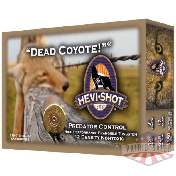 HEVI-SHOT DEAD COYOTE 12GA - 3.5" 1-5/8OZ #T 10RD 10BX/CS