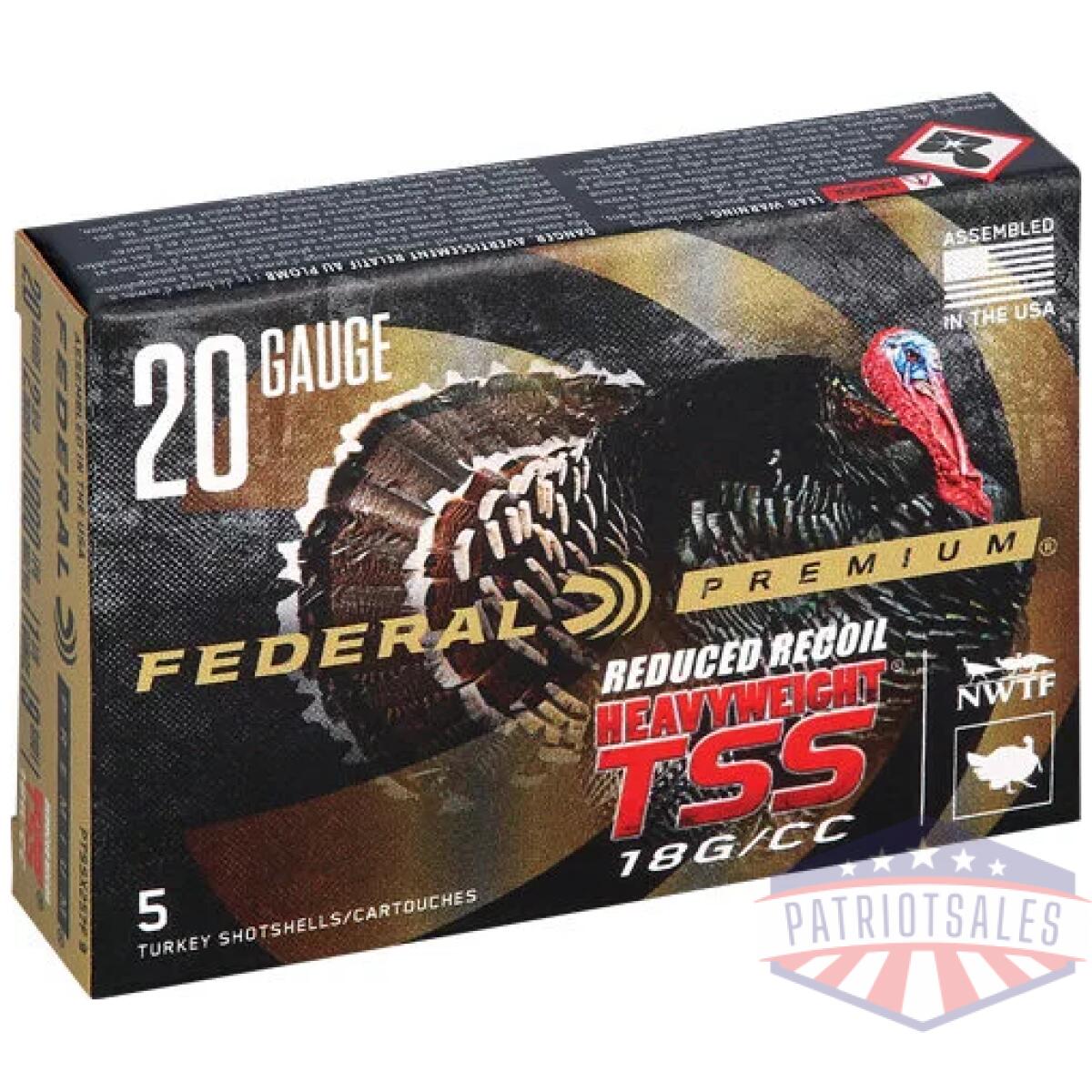 Federal heavyweight tss 20ga - 2. 75" 1-1/8oz #9 5rd 10bx/cs - image 1