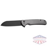 CIVIVI KNIFE CHEVALIER II 3.4" - GRAY ALUM HANDLE/BLACK STNWSH - Image 2