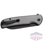 CIVIVI KNIFE CHEVALIER II 3.4" - GRAY ALUM HANDLE/BLACK STNWSH