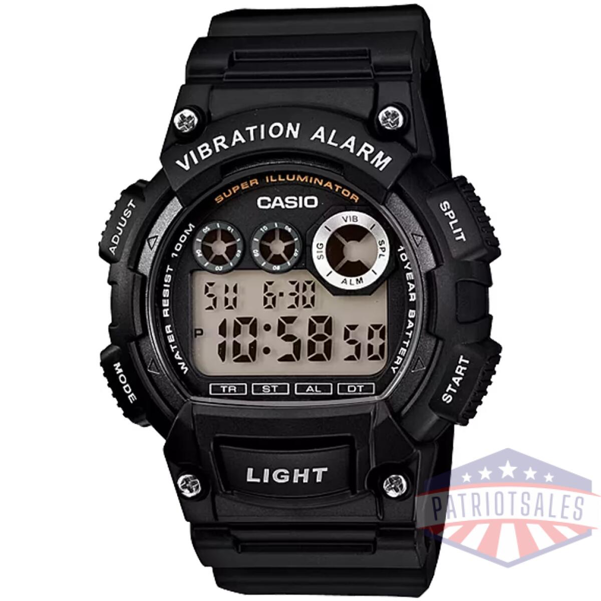 Classic digital watch w/ vibration alarm & super bright backlight - image 1