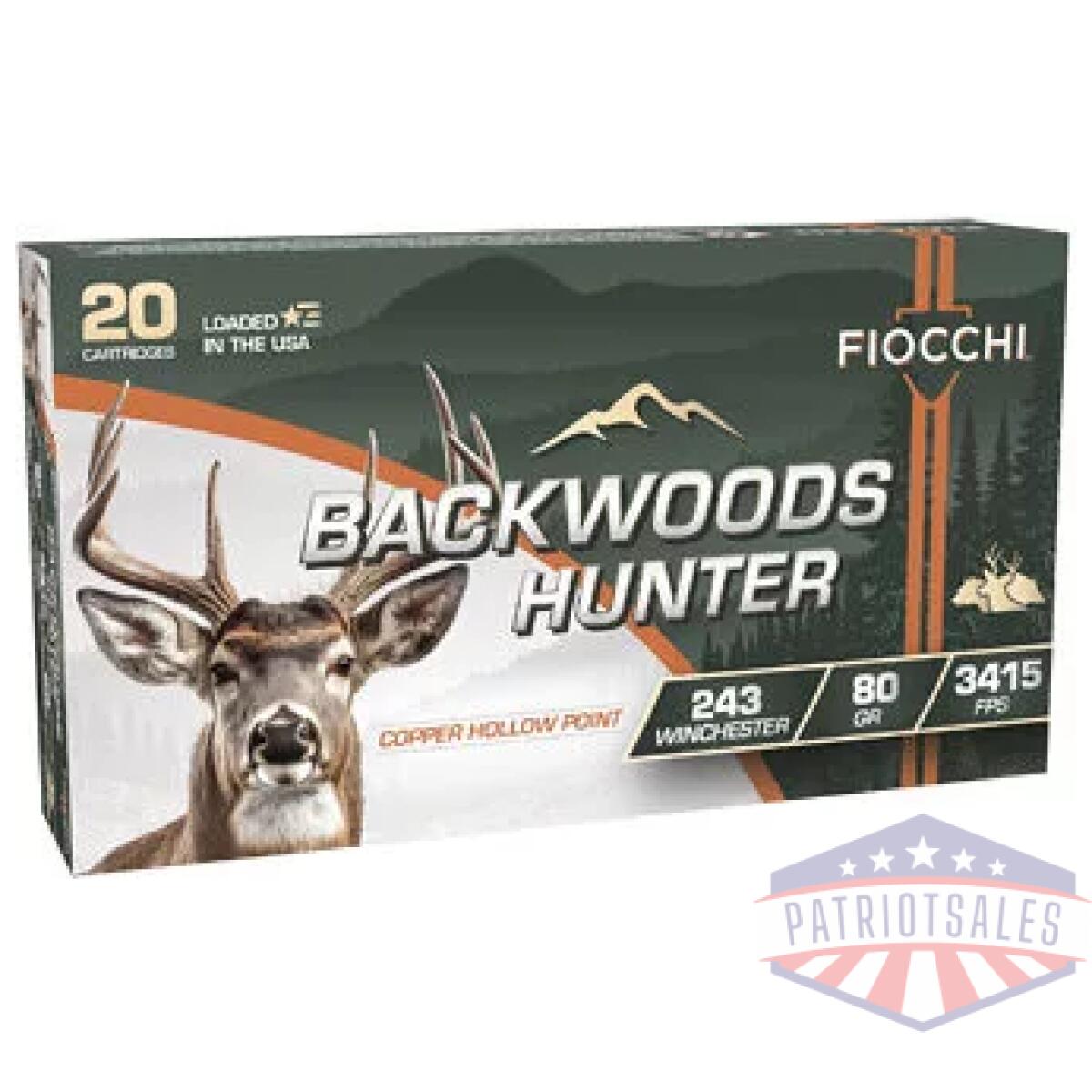 Fiocchi bkwd hntr 243win 80gr 20/200 - image 1
