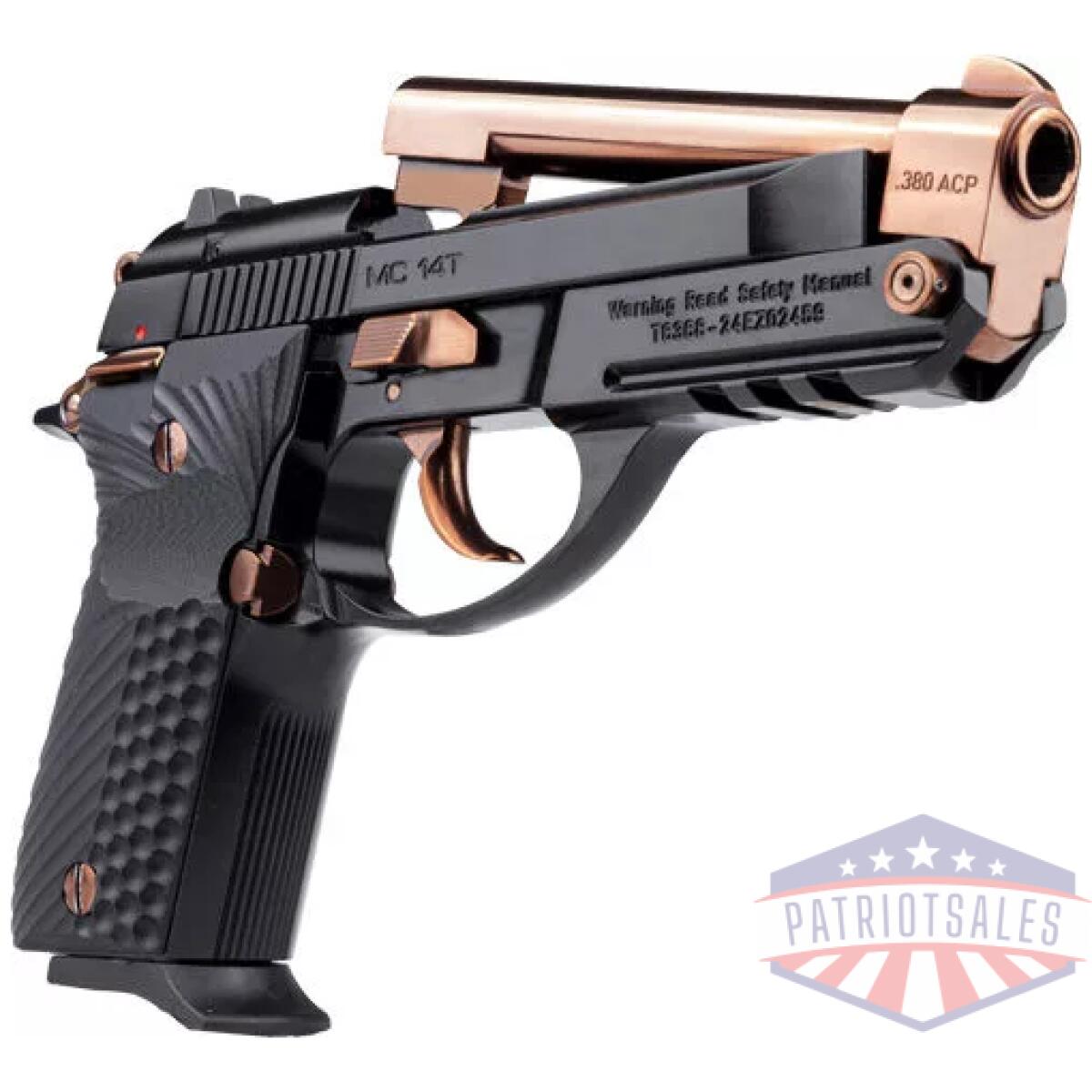 Girsan mc14t colorway 380acp - g10 13rds rose gold/gloss blk - image 1