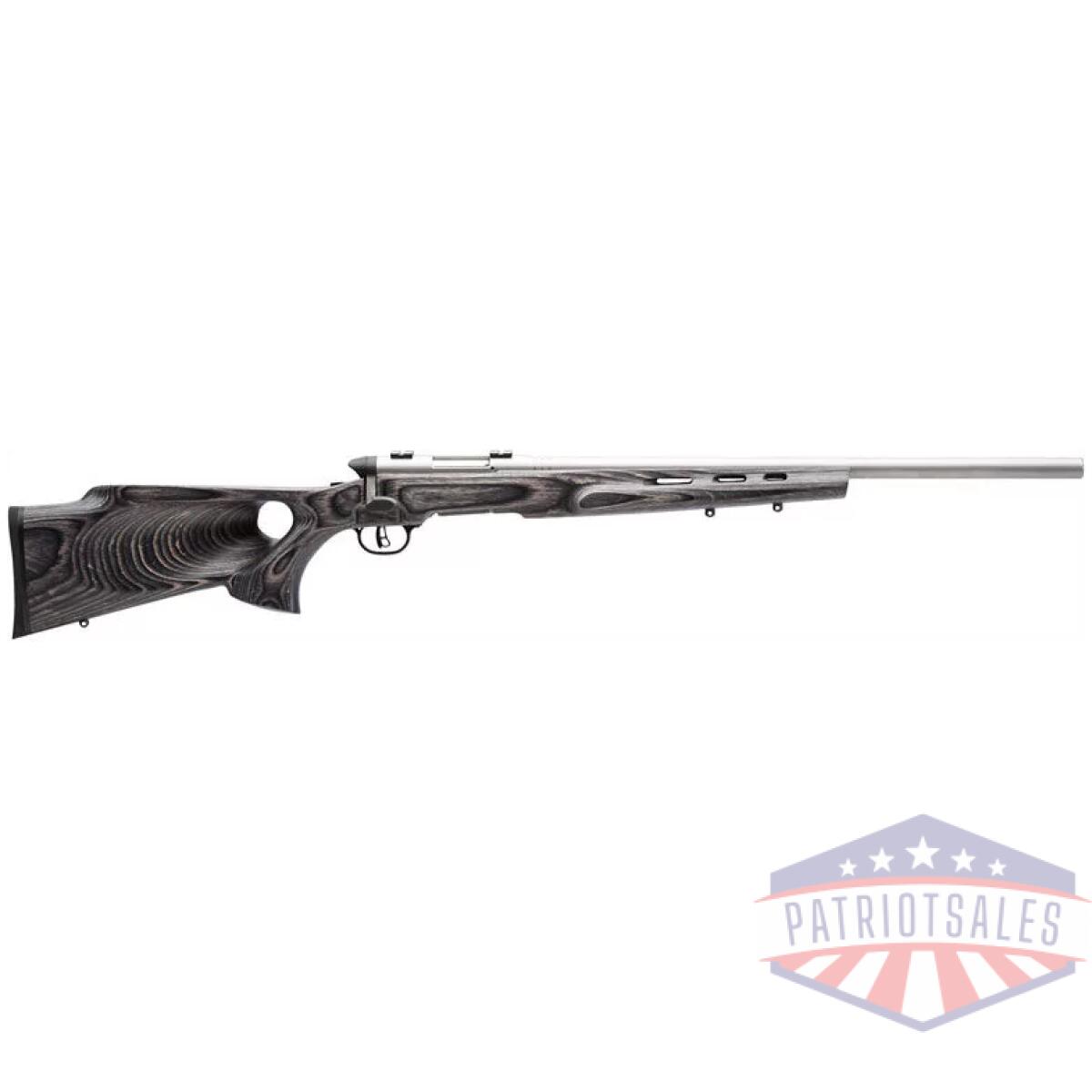 Savage bmag target 17wsm 22" - hb ss/grey laminate t-hole - image 1