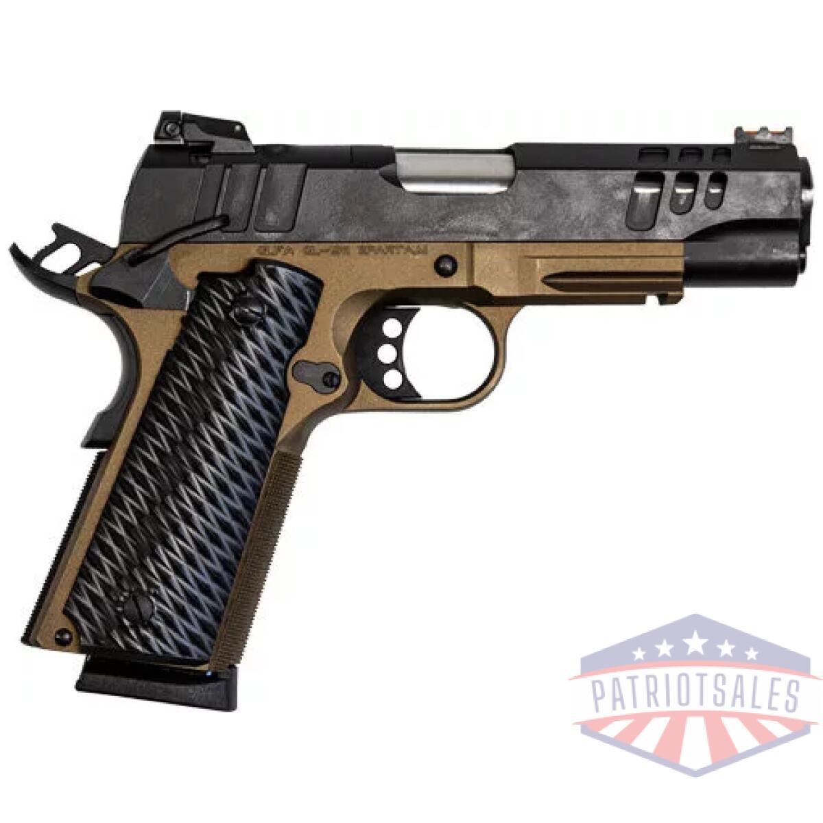 Glfa 1911 pistol 45acp 4. 25" - fs black slide bronze frame - image 1