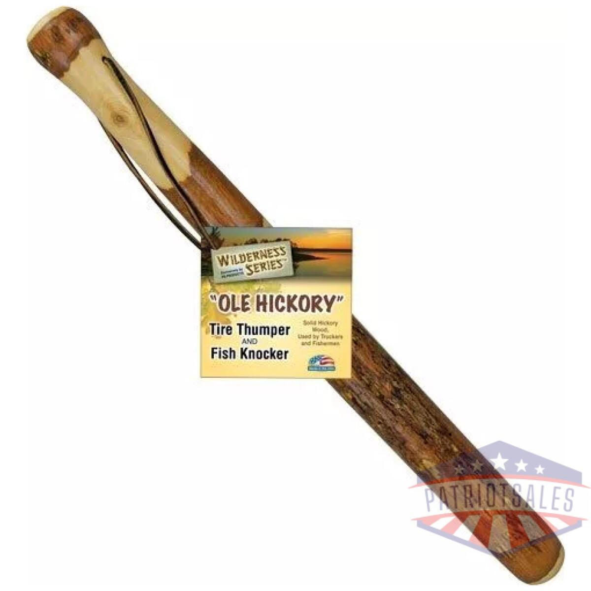 Psp "ole hickory" tire thumper - fish club solid hickory 18"l - image 1