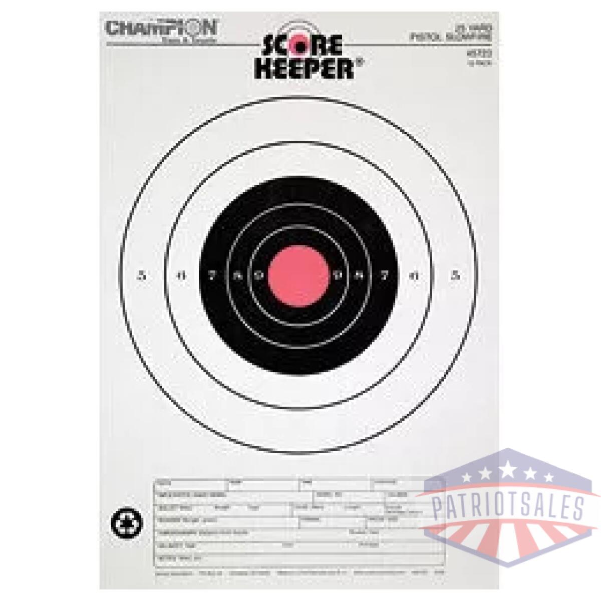 Champion 25yd pstl slowfire trgt 12p - image 1