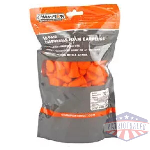 CHAMPION SHOOTING FOAM PLUGS 50 CT
