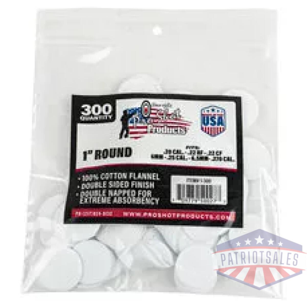 Pro-shot patch. 22-. 270cal 1" 300ct - image 1