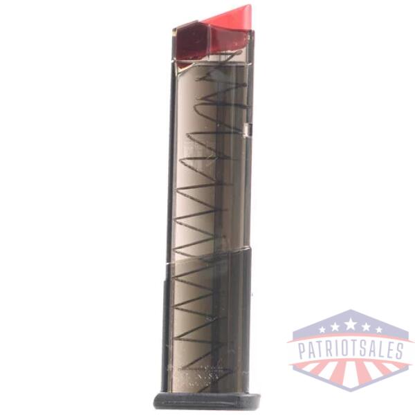 ETS MAGAZINE S&W SHIELD 9MM - 12RD EXTENDED CARBON SMOKE