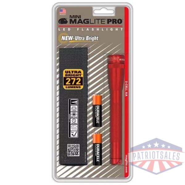 SP2P Mini Maglite Pro 2 AA-Cell LED Flashlight w/ Holster
