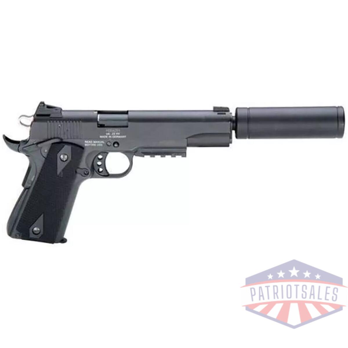 Ati german sport 1911 ad ops handgun 22lr 10/rd 5" barrel black with fake suppressor - image 1