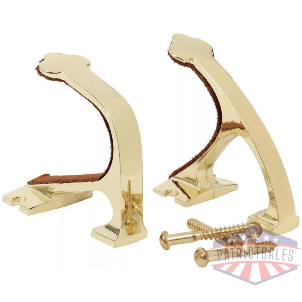 Allen shotgun and rifle wall mount hooks brass - image 1