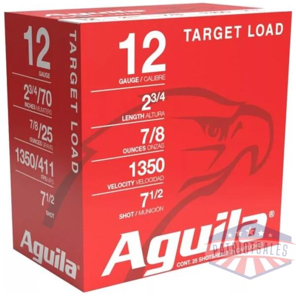 Aguila International Shotshells 12 ga 2-3/4" 7/8 oz 1350 fps #7.5 25/ct