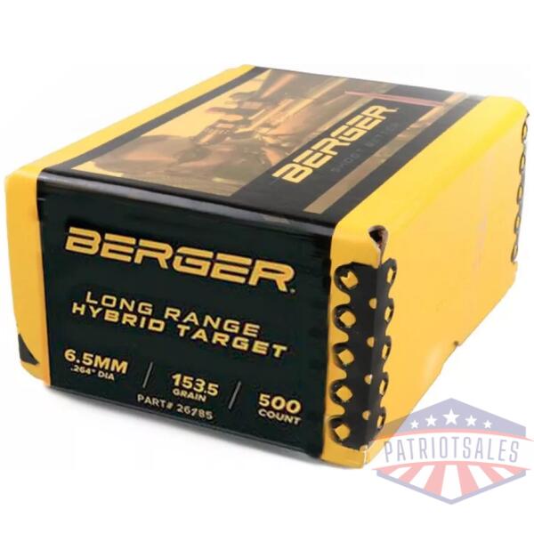 6.5MM 153.5 GRAIN LONG RANGE HYBRID TARGET BULLETS 500CT