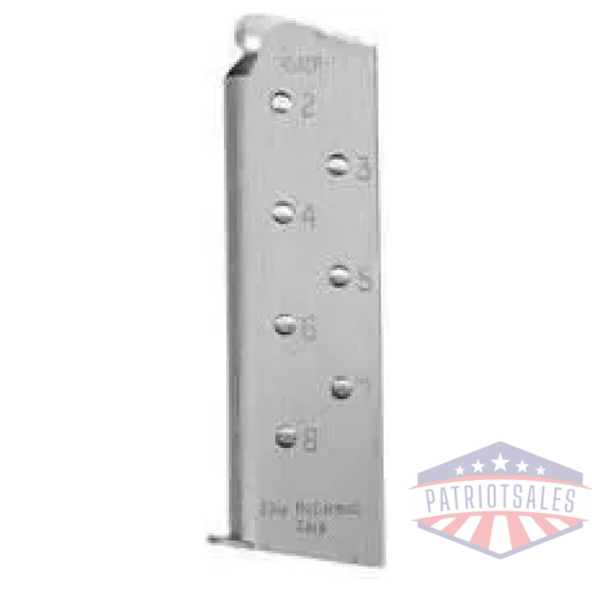 Chip mccormick shooting star officer's 1911 handgun magazine w pad. 45 acp stainless steel 7/rd - image 1