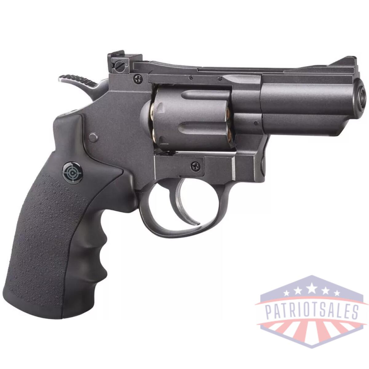 Crosman co2 powered dual ammo full metal snub nose air revolver. 177 cal - black/grey - image 1