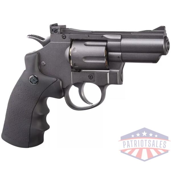 Crosman CO2 Powered Dual Ammo Full Metal Snub Nose Air Revolver .177 cal - Black/Grey