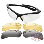 Champion Shooting Glasses Open Frame Black with Interchangeable Lens