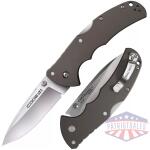 Cold Steel Code-4 Spear Point Lockback Knife Gray - 3-1/2" Blade Satin