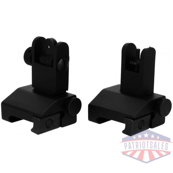 TacFire AR Front & Rear Spring Loaded Pop Up Iron Sights