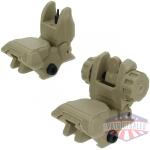 Tacfire AR-15 45 Same Plane/Low Profile Pop Up Sights Tan