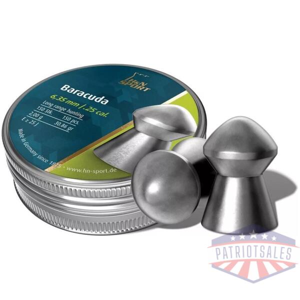 H&N Baracuda Lead Pellets 30.86 Grain .25 cal. 150 Pack