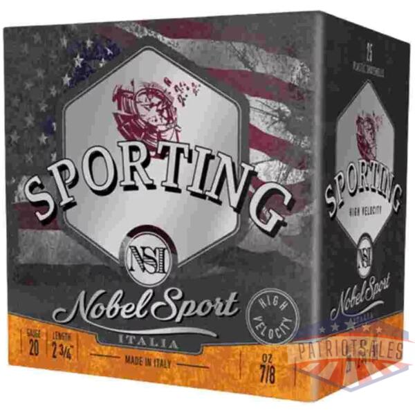 Nobel Sport Target Sporting Clays Shotshells 20ga 2-3/4" 7/8oz 1275fps #7.5 25/ct