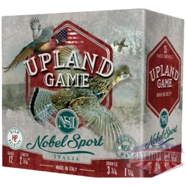 Nobel Sport Upland Game Shotshells 12 ga 2-3/4" 1-1/4 oz 1330 fps #7.5 25/ct