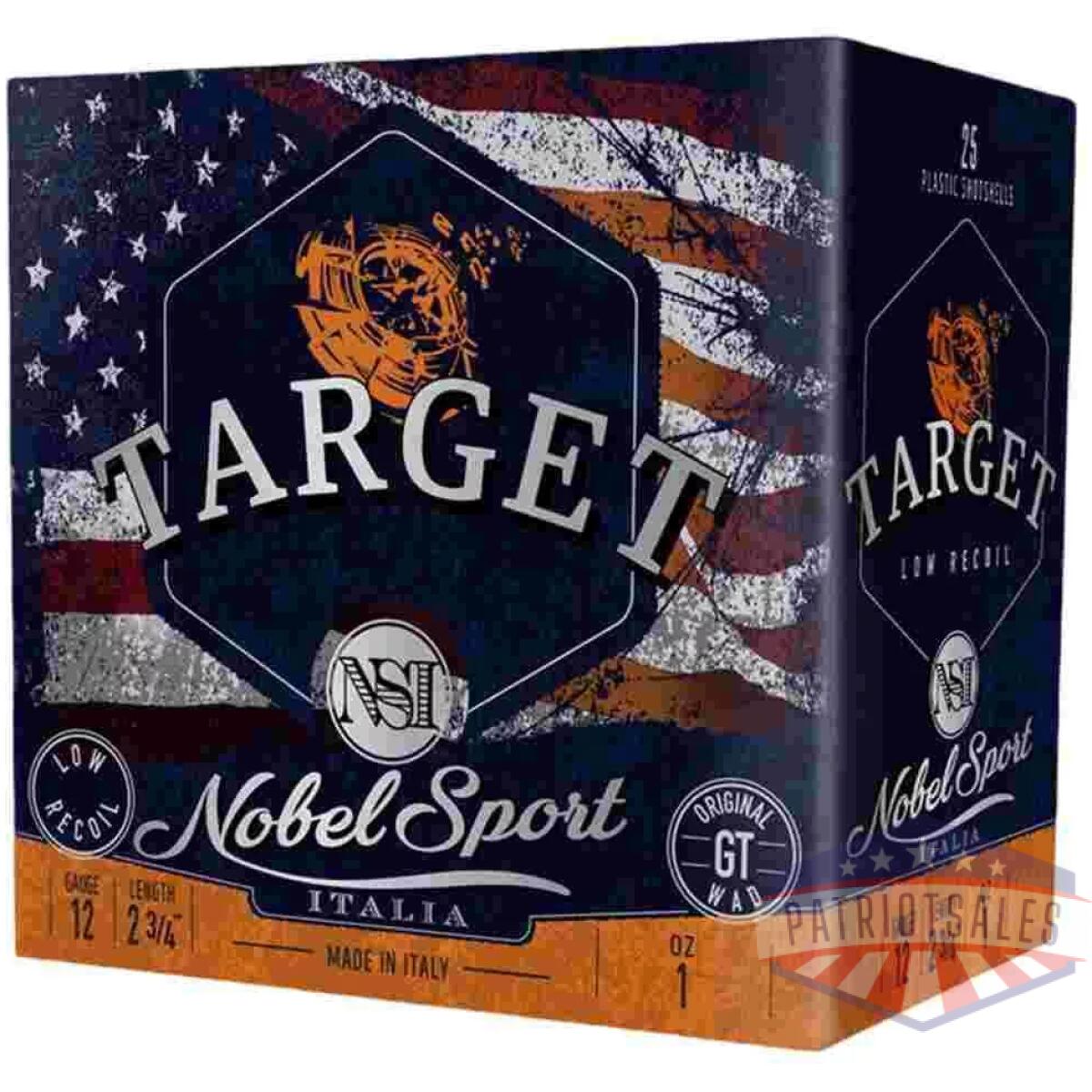 Noble sport target low recoil shotshells 12 ga 2-3/4" 1 oz 1200 fps #7 25/ct - image 1
